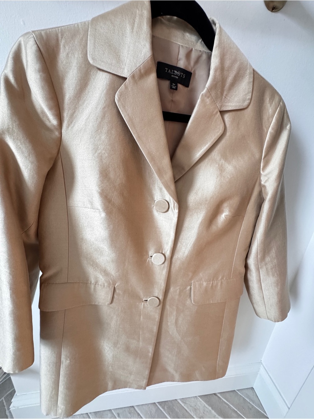 Talbots Cream Silk Women's Blazer Jacket